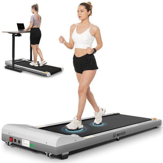 ANCHEER Under Desk Treadmill – 2.5HP Brushless Motor, 300 lb Capacity, Bluetooth App Control | Foldable Walking Pad for Home & Office