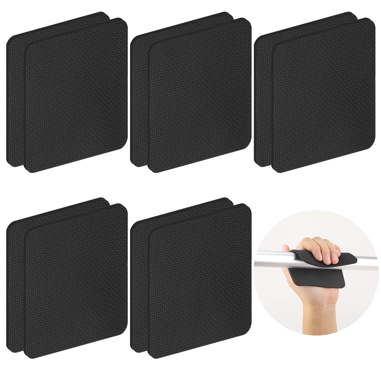 Gym Grip Pads for Weight Lifting – 10-Pack Neoprene Pull-Up Grips for Men & Women