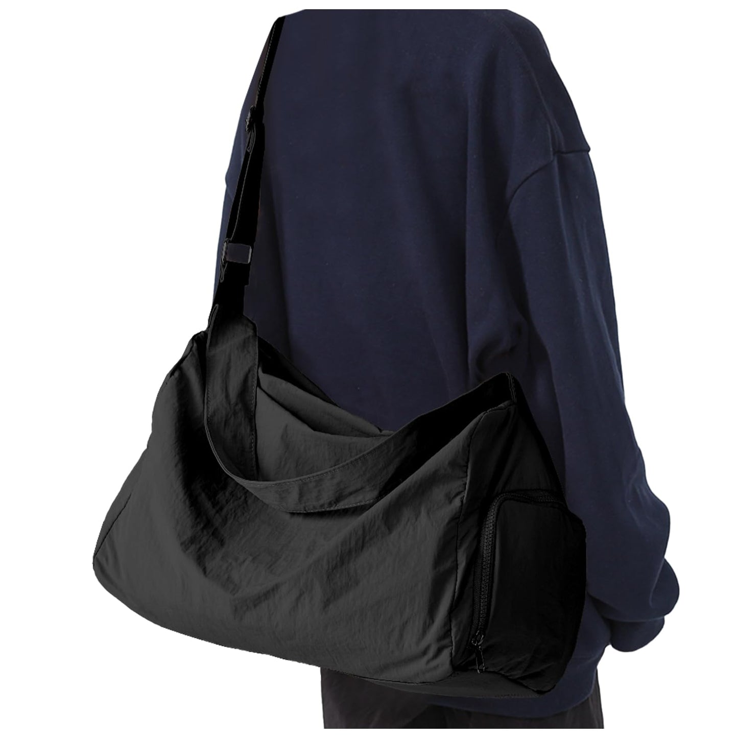 Women's Small Gym Bag – Lightweight Duffle with Shoe Compartment | Black
