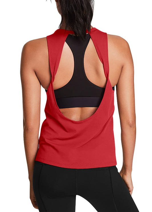 Mippo Women's Open Back Workout Tank Top