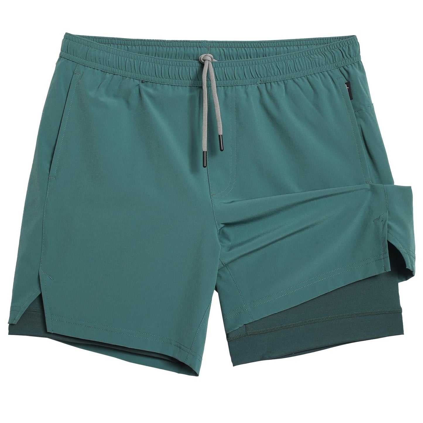 Men's 2-in-1 Gym Shorts – 7-Inch Inseam, Compression Liner, Quick Dry & Multi-Pocket