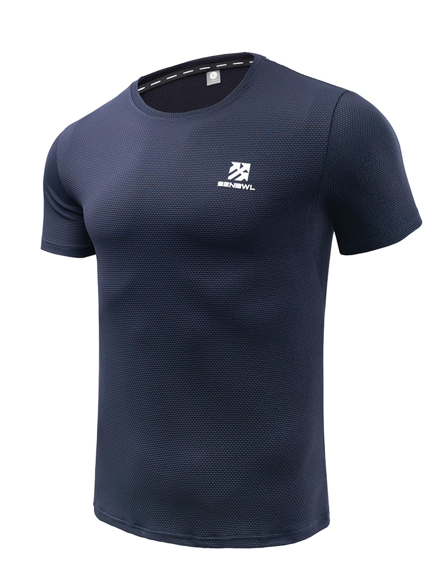 Men's Quick Dry Athletic T-Shirt – Moisture Wicking, Short Sleeve | Dark Blue 3XL